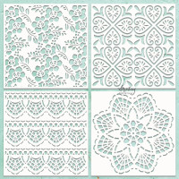 Декоративни Елелменти от Бирен Картон (Chippies Decor) - Рози и Дантела, 30.48 см х 30.48 см