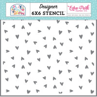 Шаблон "Сладки сърца", 15.24 см х 15.24 см