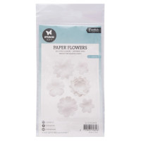 Хартиени Цветя в Бял Цвят, 25 Броя Хартиени Цветя в Бял Цвят, 25 Броя
