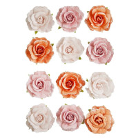 Розички в Бели, Розови и Цвят Мандарина Цветове, 12 Броя