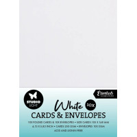 Заготовки за Картички с Пликовe, Бели, А6 Формат (105 х 148 мм) по 10 Броя