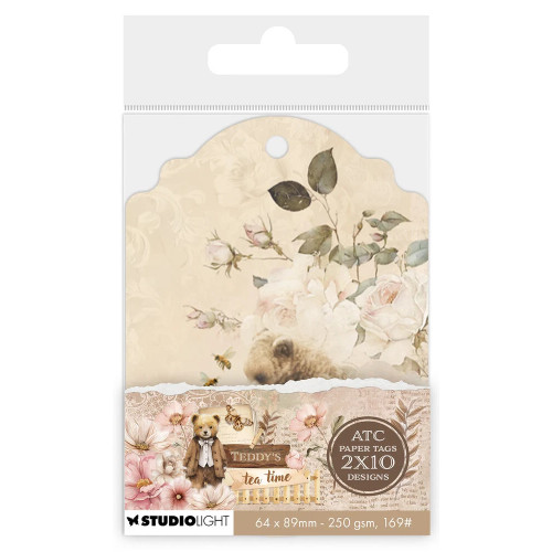 Тагчета от Дизайнерски Картон "Teddy's Tea Time", 250 gsm, 20 Броя Тагчета от Дизайнерски Картон "Teddy's Tea Time", 250 gsm, 20 Броя