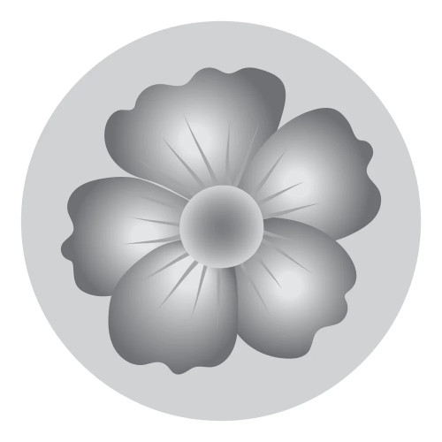 Mini 3D, Кръгъл Восъчен Печат - Цвете, 1.27 см Mini 3D, Кръгъл Восъчен Печат - Цвете, 1.27 см