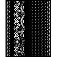 Дебел Шаблон за Многократна Употреба 20x25 см, Граници и Дантели
