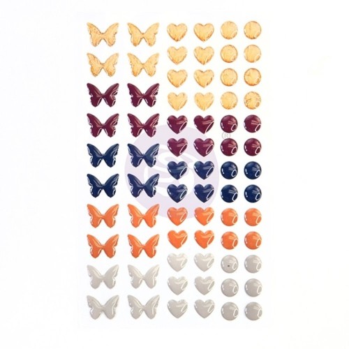 Самозалепващи Камъчета, Сърца и Пеперуди - "Sugar Dots", 72 Части