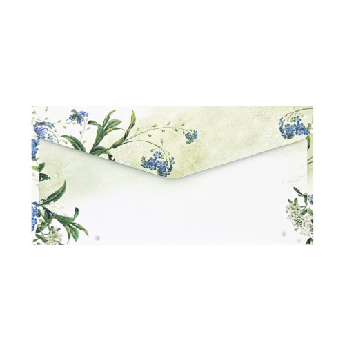 Пликове с Декорация, "Myosotis", DL (110 х 220 мм), 120 гр./кв.м., 10 Броя Пликове с Декорация, "Myosotis", DL (110 х 220 мм), 120 гр./кв.м., 10 Броя