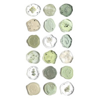 Самозалепващи Стикери - Печати в Светлозелен Цвят, 18 броя Самозалепващи Стикери - Печати в Светлозелен Цвят, 18 броя