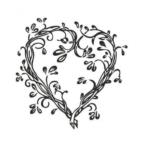 Печат за Ръчно Изработени Сватбени Покани или Картички за Свети Валентин, 35 x 33 mm - Сърце