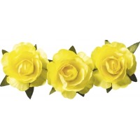 Розички с Лепяща Точка 25 mm, 12 бр Жълти