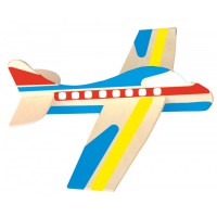Дървен Самолет за Деца - 12 Броя в Опаковка