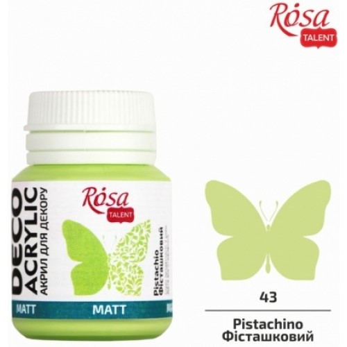 Матова Акрилна Боя за Крафт Проекти Rosa Deco 20 ml - Pistachio