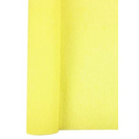Креп Хартия, 50 x 250 cm, Лимонено Жълт Цвят, 60% Разтегливост, 32 gsm