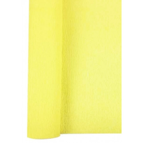 Креп Хартия, 50 x 250 cm, Лимонено Жълт Цвят, 60% Разтегливост, 32 gsm Креп Хартия, 50 x 250 cm, Лимонено Жълт Цвят, 60% Разтегливост, 32 gsm